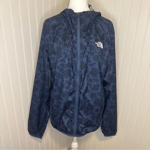 The North Face Printed Cyclone Hoodie Mens Sz S Blue Windwall Full Zip Pockets